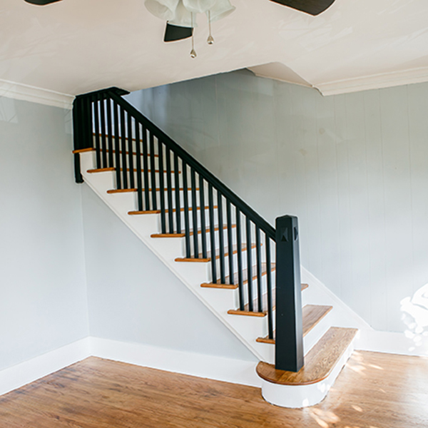 Beautiful newly remodeled modern staircase