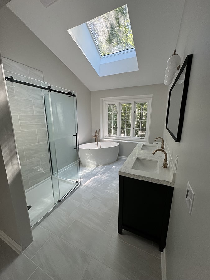 Newly remodeled master bathroom