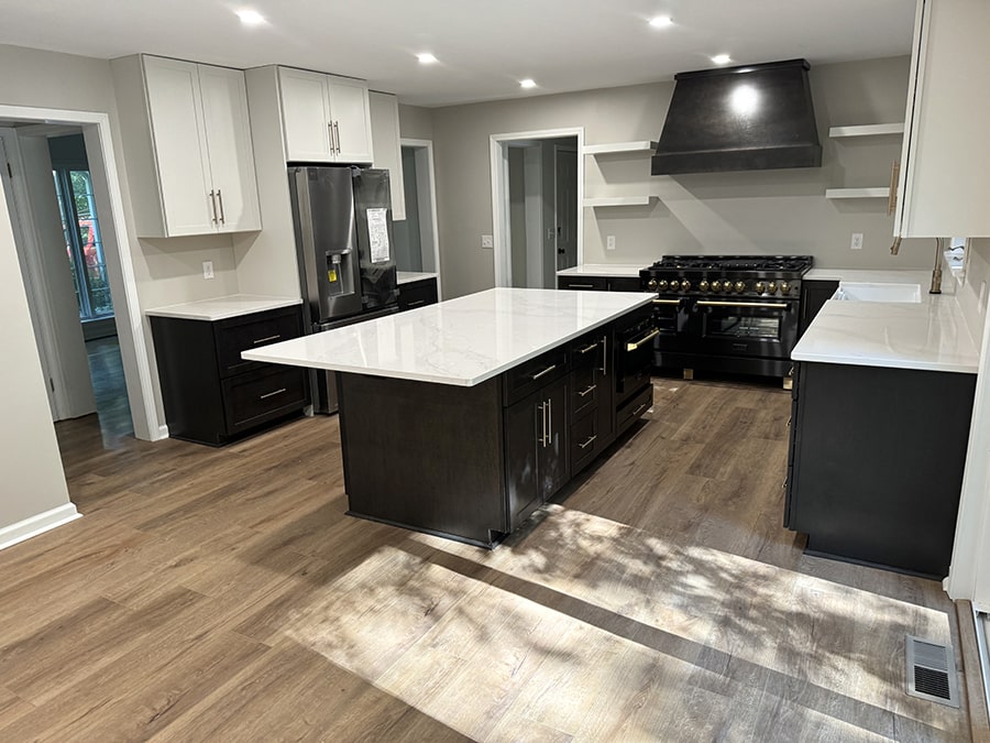 Kitchen remodeled to be modern and sleek