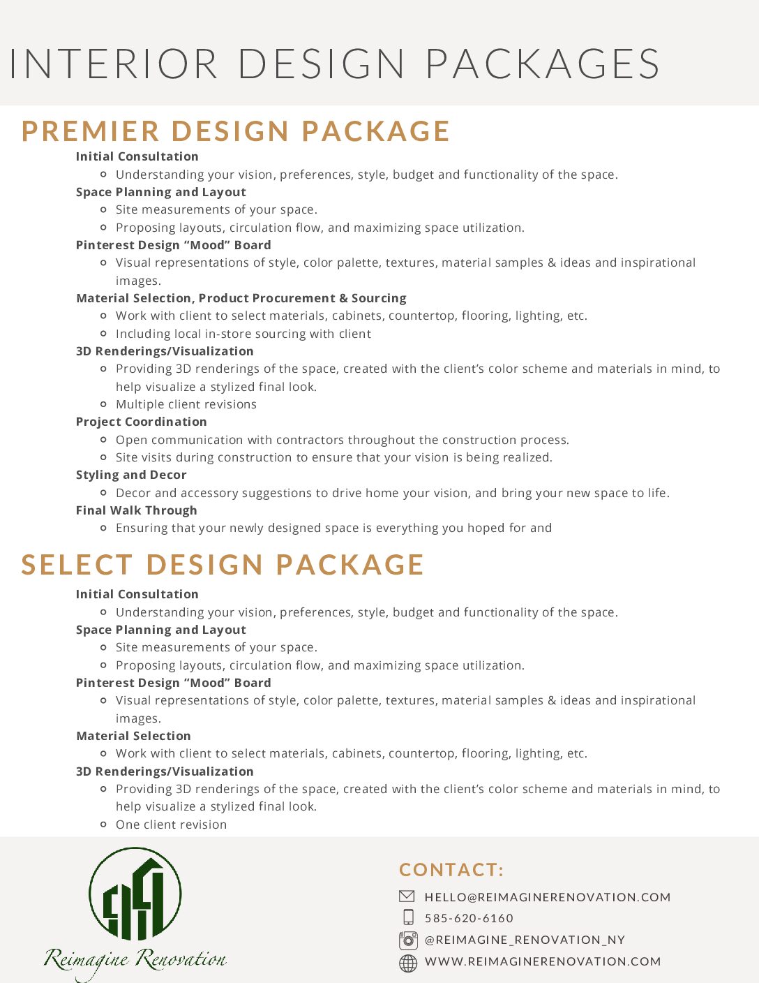RR Design Packages